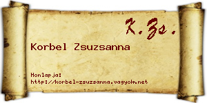 Korbel Zsuzsanna névjegykártya