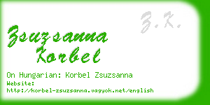 zsuzsanna korbel business card